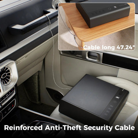 Biometric Gun Safe For Handgun With Quick Grab And Go Access In Under One Tenth Of A Second Three Way Fingerprint And Keypad Safe in car