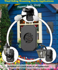 Durable Outdoor Siding Light Mounting Block Kit With Built In Electrical Box Black Vinyl Siding Block For Half Inch Double Weatherproof Mounting Plate Easy Install 1 Pack on house siding