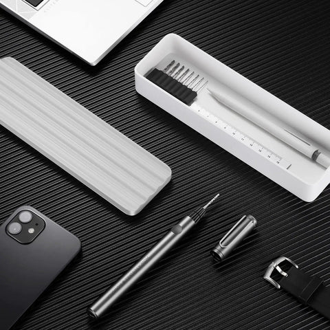 Mini Cordless USB Rechargeable Drill With Eight Attachments Pen Style Portable Power Tool For Plastic Wood DIY Projects