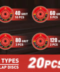 Ceramic Flap Discs for Angle Grinder 4 1/2 Inch 5/8-11 Type 29 Beefy Heavy Duty Grinding and Sanding Discs 40/60/80/120 Grit Pack of 20