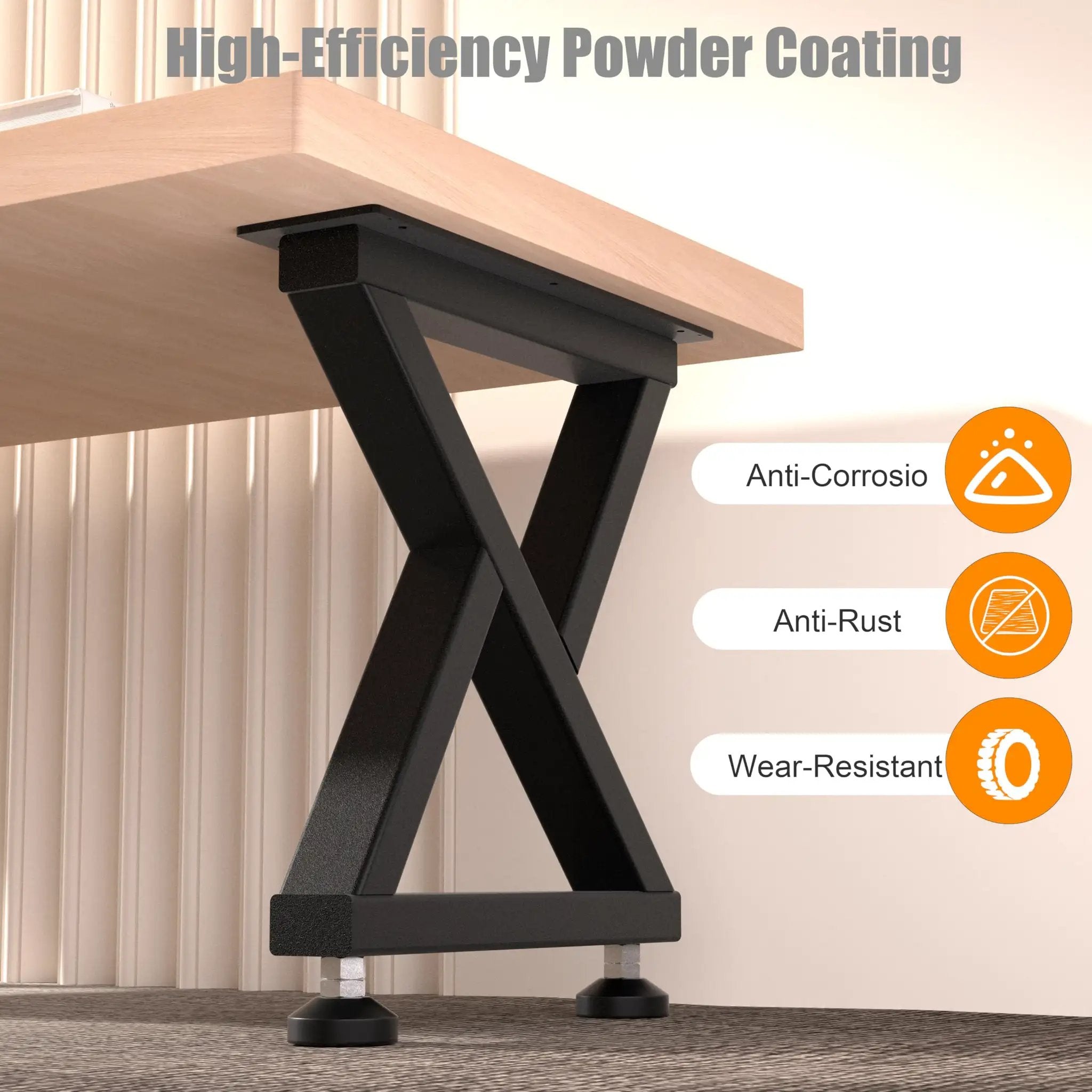 Rock Solid Z Shape Coffee Table Legs | 800 Lbs Support ✓