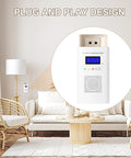 Two Pack Plug In Gas And Carbon Monoxide Detector Set With Digital Display And 85dB Alarm, Detects Natural Gas, Propane, Methane, 9V Battery Backup, No Fuss Install For Home, Apartment Or RV in a living room setting