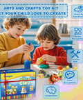 Children playing with Air Dry Clay Kit For Kids With 158 Colors And Sculpting Tools, DIY Modeling Clay Set for Arts and Crafts