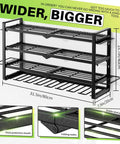Heavy Duty Power Tool Organizer Wall Mount With Cordless Tool Holder And Screwdriver Rack, 4-Tier Metal Storage Shelf
