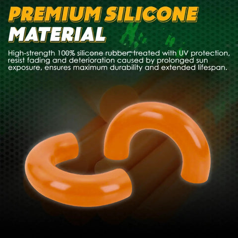 Tow Hook Cover Kit For Ford F150 And Bronco Models 2004-2026 With Tremor Orange Silicone Rubber Upgrade, UV-treated material