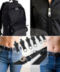 6 Pack Black Zipper Pullers Repair Kit Set For Jackets Backpacks And Clothes Universal Replacement Sliders with pull tabs