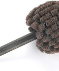 New Wave Scruff And Buff Ball 2 Inch 600 Grit Grey Polishing Pad For Drills Drill Presses And Grinders shown from side view