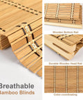Natural Material Roman Shades For Windows Light Filtering Cordless Roman Curtains Easy Install Window Blinds 36 W X 64 H Cozy Rustic Vibe