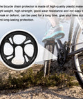 Bike Chain Guard Protector For 48T 4-Hole Cranks, Plastic Sprocket Guard With Black Cover Showcased Near Bike on Trail