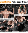 Lock In Multi Function Cable Machine Attachment Set With Grip Friendly Lat Pulldown Bars And Heavy Duty Tricep Rope For Legit Home Gym Strength Workouts And Beast Mode Back Blasting with versatile grip training