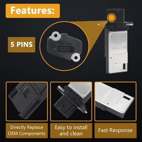 Mass Air Flow Sensor Maf Meter Direct Fit Plug And Play Compatible With Nissan Altima 2004-2014 features diagram