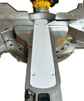 Zero Clearance Miter Saw Insert For Dewalt Sliding Compound Miter Saws, silver and yellow details with precise fit for various models.