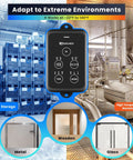 Built Tough 600 Pound Electromagnetic Door Lock With Integrated Power Box And Two Wireless Remotes For Outswinging Doors with control panel.