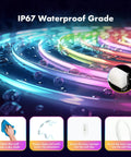 Dope Neon RGB Rope Lights For Gaming Rooms And Living Spaces, IP67 Waterproof Flexible LED, showing colorful waterproof strips