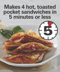 Hamilton Beach Electric Sealed Sandwich Maker Grill For Hot Pockets And Grilled Cheese Creates four hot, toasted pockets.