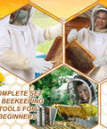 All In One Beekeeping Starter Kit With 30 Piece Gear And Protective Jacket For Beginners To Pros in use by beekeepers