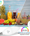 Image showing high CRI lighting effect on fruit colors with Daylight 5000K Led Candelabra Bulbs E12 Small Base 60W Equivalent