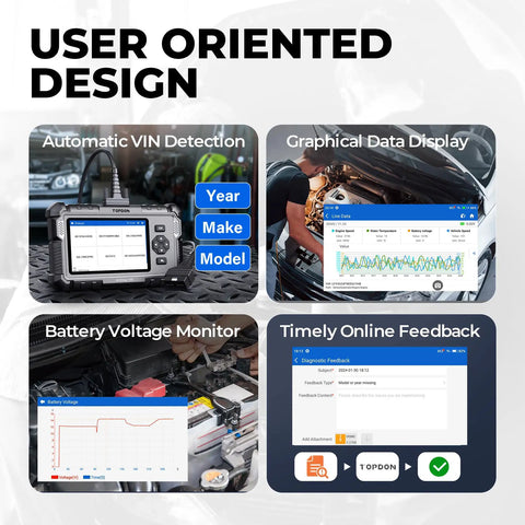 User-oriented design features of AD500 OBD2 Scanner All In One Diagnostic Tool With Full OBD2 Functions And Four System Diagnostics