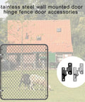 Chain link gate with No Weld One Piece Cast Steel Gate Hinges Beefy Heavy Duty Door Hinges for Wooden Fence Farm Gate Wall Mount