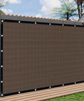 Sun Shade Cloth With Grommets For Patio And Pergola Three By Three Feet Provides Ninety Percent UV Protection Mocha Brown
