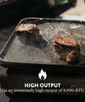 Dual Fuel Camping Stove For Propane Or Butane With Piezo Ignition, Portable Stove cooking steak on griddle, high output