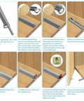 Installation instructions for Push To Open Door Latch 2 Pack No Hassle Heavy Duty Spring Hidden Cabinet Catch For Cabinets Doors And Kitchen Drawers
