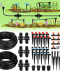 Effortless Drip Irrigation Kit With Forty Feet Of One Half Inch Mainline And One Hundred Feet Of One Quarter Inch Tubing components