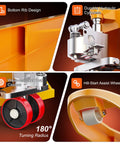 Heavy Duty Manual Pallet Jack Built Different For Tough Tasks Featuring Rock Solid 5500 Pound Capacity, showing hydraulic cylinders and dual casters.