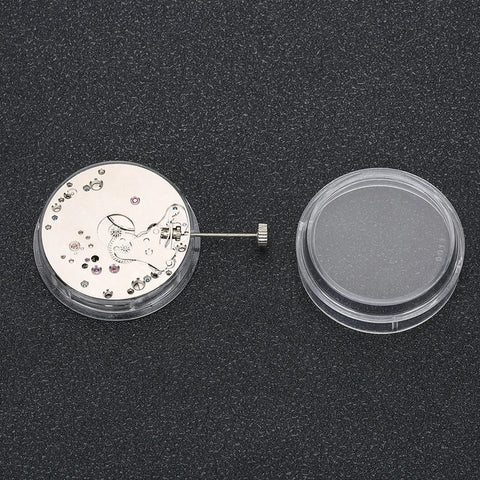 6498 Automatic Watch Movement Replacement Part, High Precision Alloy Mechanism, glossy finish, round case view