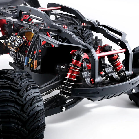 Close-up of Stiffer Bearing Steel RC Shock Springs Set For Arrma 6S RC Trucks Including Kraton Notorious Fireteam