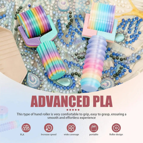 Detachable Roller Tool With Ergonomic Grip For Painting Projects No Sweat Smooth Operator rolling accessory colorful design.
