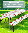 All-in-One Picnic Table Cover Set With Bench Covers For 6 Foot Tables, Waterproof Elastic Fitted Tablecloths, flower print