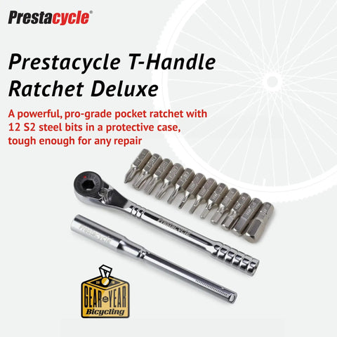 Ratcheting T Handle Tool Set With Heavy Duty 60 Nm Torque 12 Piece One Quarter Inch Hex Bit Kit Portable T Handle Screwdriver Set