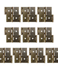 Iron Door Hinges Set For Cabinets And Glass Doors Retro Style Screen Hinges with Smooth Surface and Burr Free Finish, front view