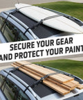 Non Slip Roof Mat For All Vehicles Soft Protector Liner With All Weather Grip Keeps Roof Cargo Rack Safe And Scratch Free Paint Protection Shield Heavy Duty Rubber Car Roof Liner 47 By 35 Inch carrying surfboard and wooden planks