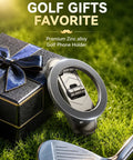 Upgraded Magnetic Golf Cart Phone Holder With Tri Fold All Alloy Arms And 360 Degree Rotating Base MagSafe Compatible on grass