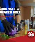 Built To Last Heavy Duty Black Nitrile Exam Gloves 4 Mil Thick Disposable And Powder Free Chemical Resistant Workhorse For Medical Emt And Mechanic Jobs Bulk Case Of One Thousand Count Grab These Bad Boys used for cutting purple cabbage.
