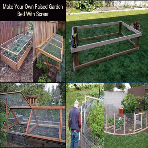 Built Tough 24x50 Half Inch Hardware Cloth Roll 19 Gauge Hot Dip Galvanized After Welding Chicken Wire Fence Mesh For Garden Tree Guard Welded Wire Fencing Rust Resistant Easy To Install, raised garden bed with screen setup.