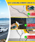 Heavy Duty Concrete Crack Filler And Cement Repair Paste With Self Leveling Formula and High Elasticity Waterproof Caulk used on concrete gaps.