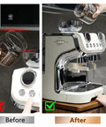 Rock Solid Wooden Appliance Slider With 360 Rolling Wheels For Coffee Makers Smooth Silent Glide Makes Pulling Heavy Gear From Under Cabinets A Total Breeze Daily Tasks before and after coffee maker with slider