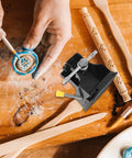Tiny But Mighty Mini Bench Clamp With Suction Base Portable Table Vise for crafting jewelry and carving in workshop setting