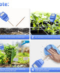 Instructional guide for Practical Soil Moisture Meter For Plants And Garden Hygrometer Sensor showing correct usage steps.