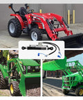 Beefy Heavy Duty Cat 1 1 Hydraulic Top Link With Locking Block Cylinder And Dual Hoses attached to tractors for industrial use