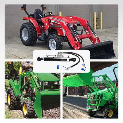 Beefy Heavy Duty Cat 1 1 Hydraulic Top Link With Locking Block Cylinder And Dual Hoses attached to tractors for industrial use