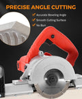 Heavy Duty Electric Tile Angle Cutting Machine With 43 Degree Chamfering Guide For Ceramic Tiles Smooth Bevel Cuts with precise cutting edge.