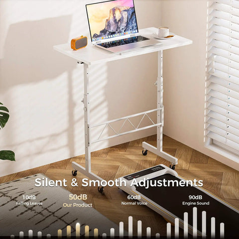 Adjustable Standing Desk With Tilted Tabletop For Home Office Portable Sit Stand Laptop Desk Foldable And Ergonomic