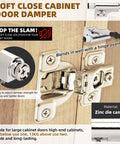 Soft Close Cabinet Dampers Set Of 10 For Cabinets Wardrobes Kitchen And Bookcases With Hydraulic Buffer shown installed on cabinet