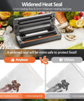 Vacuum Sealer Machine All In One With Wide Seal For Food Storage 90kPa 120W Power Built In Cutter Dry Or Moist Modes shown with vegetables and bags