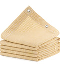 90% UV Blocking Outdoor Sun Shade Cloth For Pergola And Deck, 6 By 6 Feet, Wheat Color, Heat Resistant HDPE With Reinforced Grommets