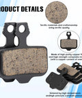 Eight Pairs Bike Disc Brake Pads Kit With Springs And Latches Gap Regulator Hydraulic Piston Tool And Hex Wrench, copper fiber detail